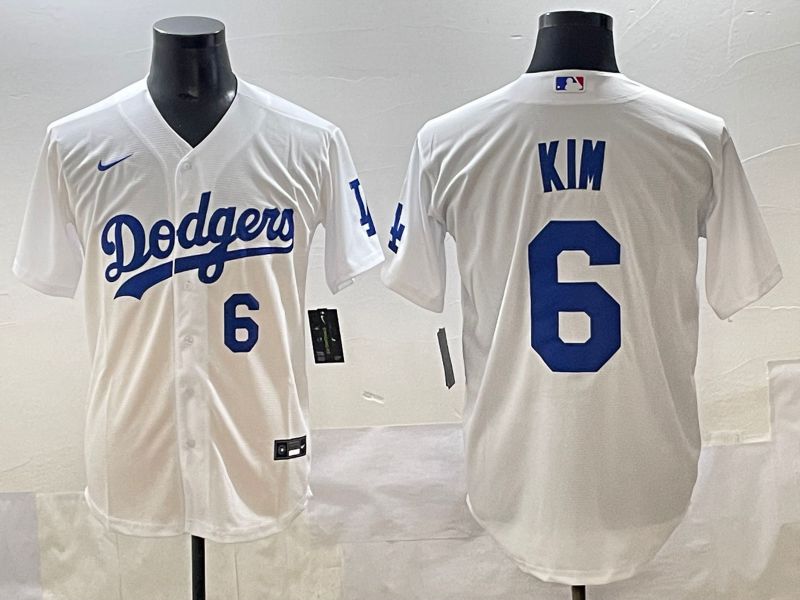 Men 2025 Los Angeles Dodgers #6 H.S.Kim White Game Nike MLB Jersey style 16